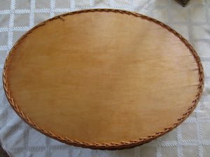 Vintage Rattan Wicker Serving Tray
