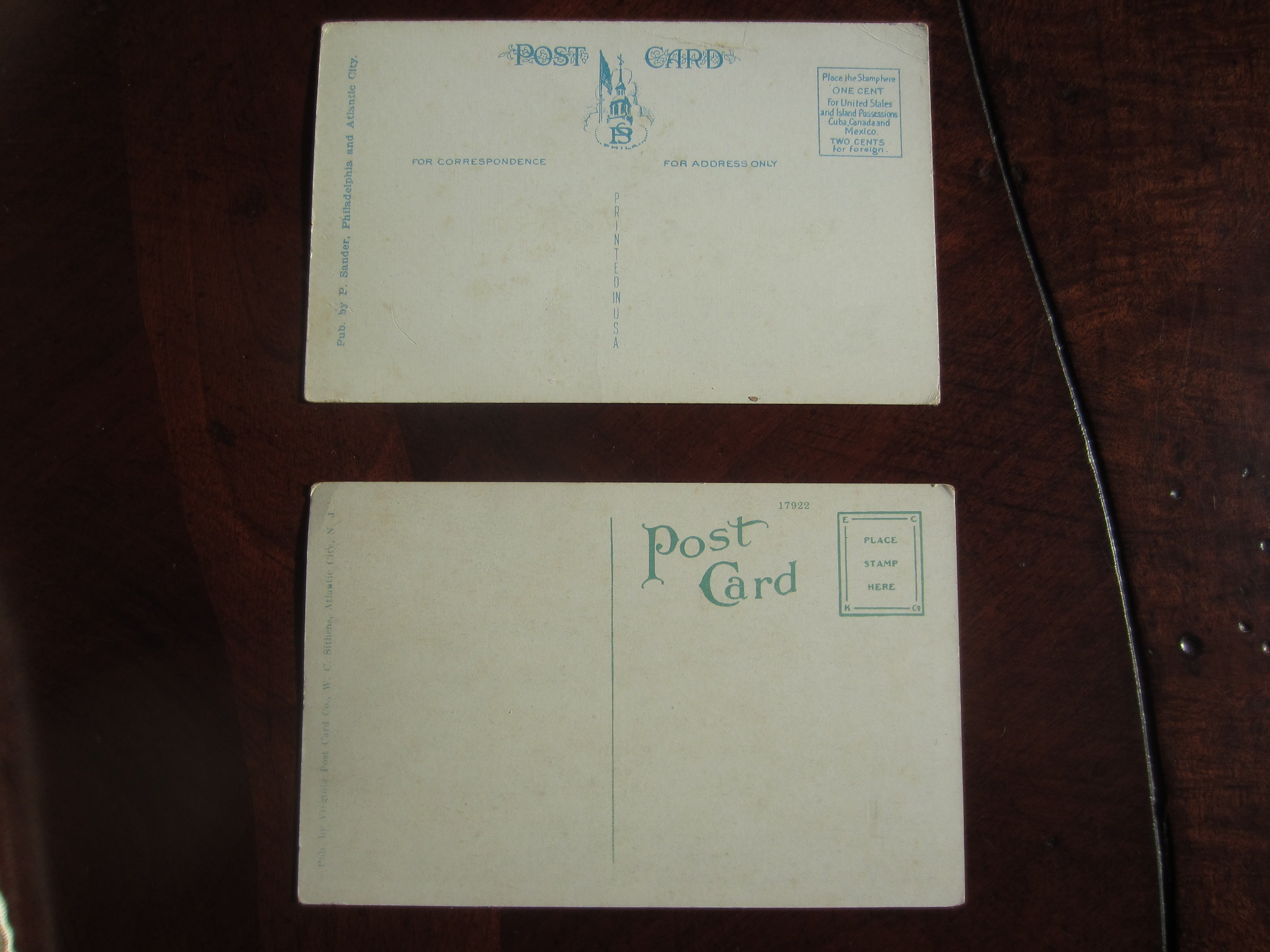 Vintage Post Cards Atlantic City, New Jersey